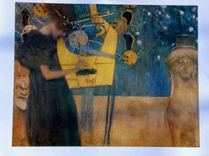 Póster Art Nouveau Gustav Klimt 20x28 impresión artística MÚSICA 1895 Secesión de Viena O/P - Imagen 1 de 2