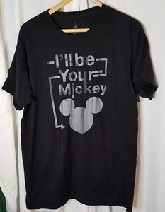 WDW - Camiseta para hombre Parques Disney talla XL negra y gris I'll Be Your Mickey - Imagen 1 de 3