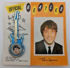 Vintage 1964 Beatles John Lennon Blue Plastic Guitar Pin