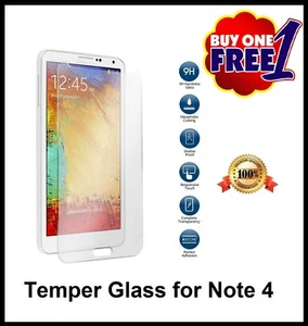 Samsung Galaxy Note 4 Original Hartglas Anti-Verschluss Displayschutzfolie - Bild 1 von 3
