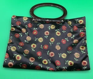 A Very Cool Rare Vintage Lady’s Pride Floral Print Hippy Style Snap Handbag - Picture 1 of 5
