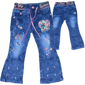 Kinder Mädchen Kinderjeans Jeans Hose elastischer Bund mit Gummizug Kinderhose - Bild 1 von 5