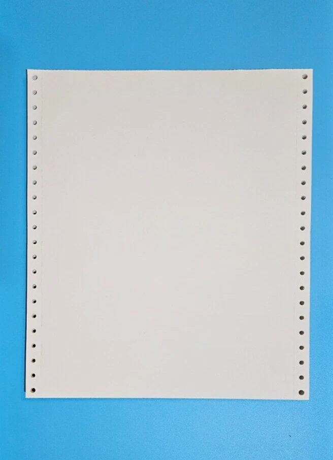 100 Sheets Dot Matrix Tractor Feed Computer Paper Continuous Great Condition - Image 1 of 2