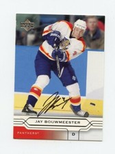 JAY BOUWMEESTER PANTHERS AUTOGRAPH AUTO 04-05 UPPER DECK #77 *63480