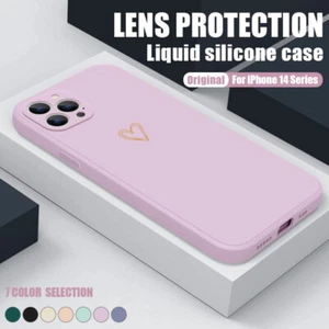 For iPhone 17 Air 16 15 14 13 12 11 Pro Max Girly Heart Silicone Soft Case Cover - Picture 1 of 19