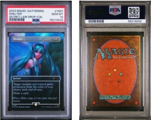 MTG PSA 10 Hatsune Miku Shelter Foil #1587 Secret Lair Drop Sakura Superstar EN - Picture 1 of 3