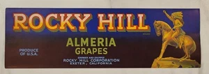 Label Rocky Hill California Grapes Exeter Indian Horse - Picture 1 of 1