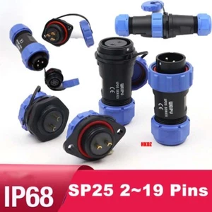 SP25 Aviation Plugs Sockets IP68 Waterproof Cable Connectors 2 3 4 9 10~19 Pins - Picture 1 of 69