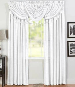 Morgan Rod Pocket Panels White 54"W X 84"L 100% Polyester Fabric - Picture 1 of 2