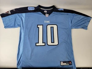Tennessee Titans #10 Vince Young Football Jersey Sz XL Reebok NFL Equipment EUC - Picture 1 of 7