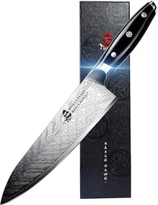 TUO Chef Knife - Kitchen Knives 8-inch High Carbon Stainless Steel - Black - Picture 1 of 5