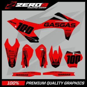 CUSTOM MX GRAPHICS KIT: GASGAS MOTOCROSS MC EC 2021 - 2022 BLOCK RED / BLK - Picture 1 of 6