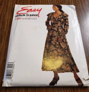 McCall's Easy Stitch 'n Save 7390 Flared Dress Misses 16-22 Pattern Uncut - Picture 1 of 5