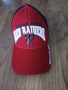 Texas Tech Cap Red Raiders Embroidered Spell Out Arch Logo Wreck Em Adjustable - Picture 1 of 8
