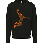 Basketball Word Art Mens Sweatshirt Jumper