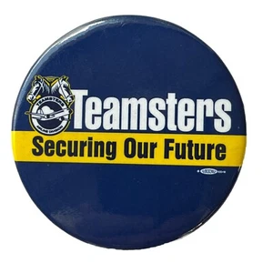 Vintage Teamsters Union Pinback Button Airline Division Securing Our Future - Picture 1 of 4