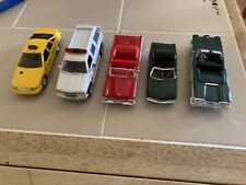 Lot of 5 vintage mode cars Edsel mercury taxi state police corvair