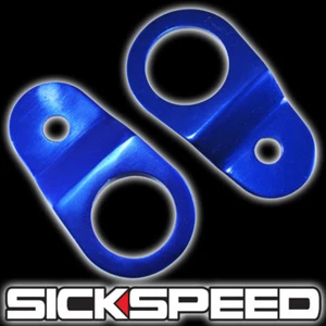 TWO (2) BLUE BILLET ALUMINUM RADIATOR STAY BRACKET KIT FOR EVOLUTION 4G63 - Picture 1 of 1