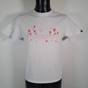 2023 A BATHING APE SAKURA Bape White Embroidered Blossom T-Shirt Tee Medium - Picture 1 of 22