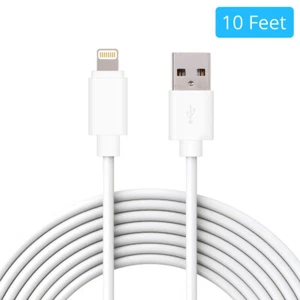 10 Foot/3M iPhone 12/11 PRO MAX X/10 XR XS 8/7 FAST Charging USB LONG Cable cord - Picture 1 of 6