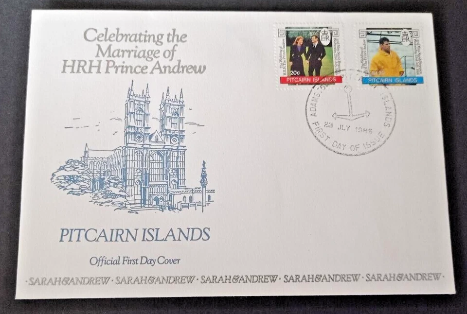 Pitcairn Island 1986 Royal Wedding set  on First Day Covers - Image 1 of 1