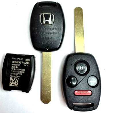 1 OEM 08-14 Honda Keyless Remote Head Combo 4-BTN KR55WK49308 TESTED car key fob - Image 1 of 4