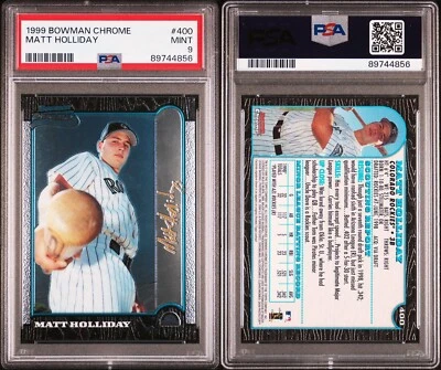 1999 Bowman Chrome Gold /200 Matt Holliday #400 Rookie RC Baseball PSA 9 Mint - Image 1 of 3