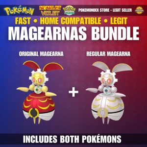 Pokemon Scarlet And Violet ✨ ORIGINAL MAGEARNA + REGULAR MAGEARNA ✨BUNDLE 🚀 - Picture 1 of 4