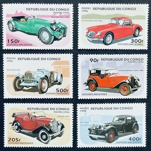 CONGO ANTIQUE AUTOMOBILES STAMPS SET 1996 MNH CAR ASTON MARTIN MG SERIES MGA - Picture 1 of 1