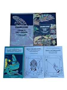 5 Chameleon Owner Books Bundle Chameleons Vol. 1-2, Care and Breeding, True Cham - Foto 1 di 8