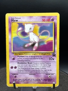 Carta Promo Pokémon Vintage Mew 8 WOTC 1999 Stella Nera - Foto 1 di 17