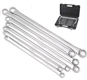 Horusdy Professional Tools 7-Piece Extra Long Double Box End Metric Wrench Set - Picture 1 of 7