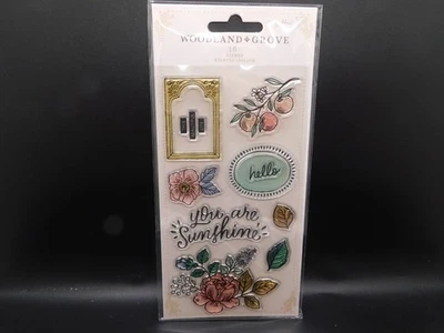 Estampillas de American Crafts Woodland Grove You are Sunshine 10 piezas Foto 1 de 2