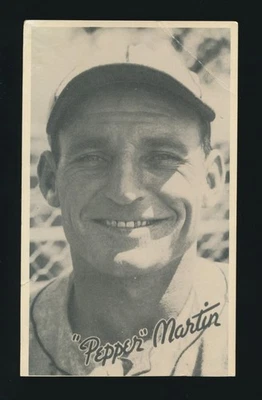 1936 Goudey WIDE PEN Premiums (Type 1) -"PEPPER" MARTIN (St Louis Cardinals) - Image 1 of 2