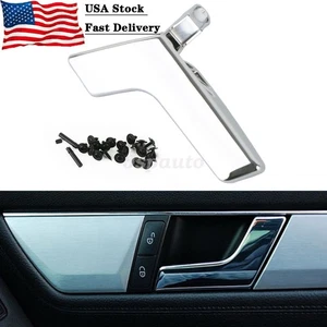 Shiny Chrome Left Driver Side Interior Door Handle Repair Kit for Benz C250 C300 - Picture 1 of 11