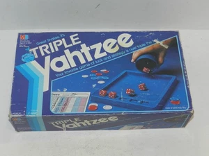 1991 Triple Yahtzee Game Milton Bradley COMPLETE VGC Vintage w/ Score card - Picture 1 of 3