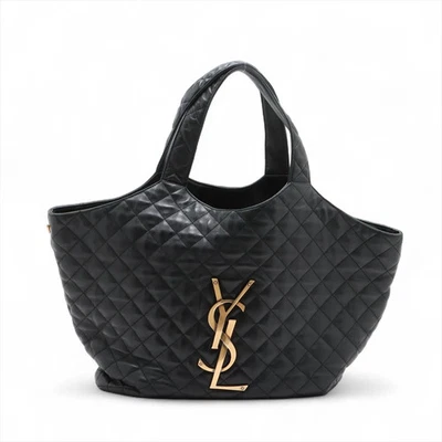 Bolso de Mano Saint Laurent Paris Agal Cuero Negro 698651 Foto 1 de 4