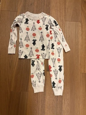 Hanna Andersson Unisex Talla 90/3 Mickey Mouse Largo John Pijama Navidad Difícil de Encontrar Foto 1 de 3