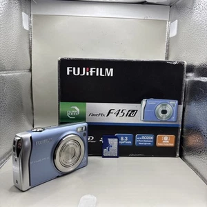 Fujifilm Digital Camera FinePix F45fd 8.3MP Blue Tested With Box And SD Card - Picture 1 of 21