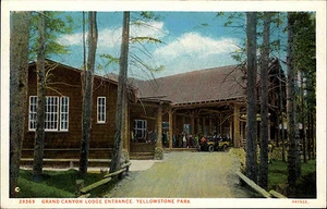 Yellowstone Park Wyoming USA America AK ~1920/30 Grand Canyon Lodge Entrance - Bild 1 von 2