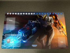 DTCG Duel Playmat Digimon Omnimon Anime Trading Card Game Mat Desk Pad & Bag - Bild 1 von 6