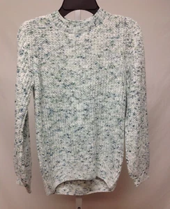 Wonder Nation Girls Green Blue Chenille Balloon Sleeve Sweater Size XS (4-5) - Picture 1 of 6