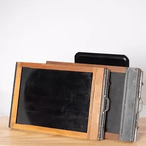 Lot of 4 Vintage 5x7 wood Agfa Ansco & Kodak Sheet Film Holders. Ready to work. - Picture 1 of 6