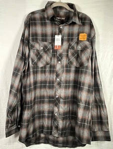 Pintlar Shirt Mens XLT Western Long Sleeve Pearl Snap Blue Black Plaid NWT - Picture 1 of 4