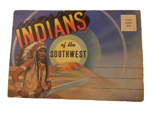 Cartolina libro di souvenir Indians of Southwest 18 immagini a colori ~ Paese quasi nuovo - Foto 1 di 8