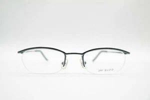 Jai Kudo M08 347 Black Half-Frame Glasses Eyeglass Frame New - Picture 1 of 6