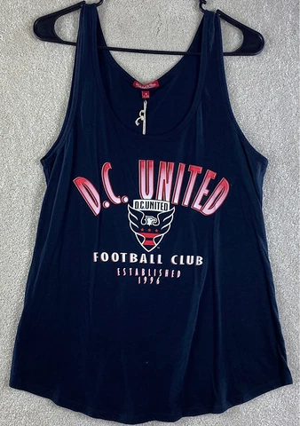 Brand New DC United MLS Tank top Medium Womens Size Medium Black Tank Top New Cover