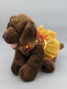 Build a Bear Workshop brauner Labrador Welpe Hund mit Kleid Outfit 2012 - Bild 1 von 15