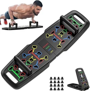 Tabla reclinable Push Up Rack Board 28 en 1 entrenamiento de fuerza fitness deporte gimnasio B30 - Imagen 1 de 8