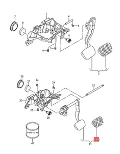 Genuine AUDI Audi RS5 Cabrio qu. Cap For Foot Brake Pedal 8T2723173 - Picture 1 of 1